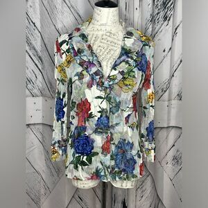 Alberto Makali Butterfly/Floral Mesh Blazer - Size M